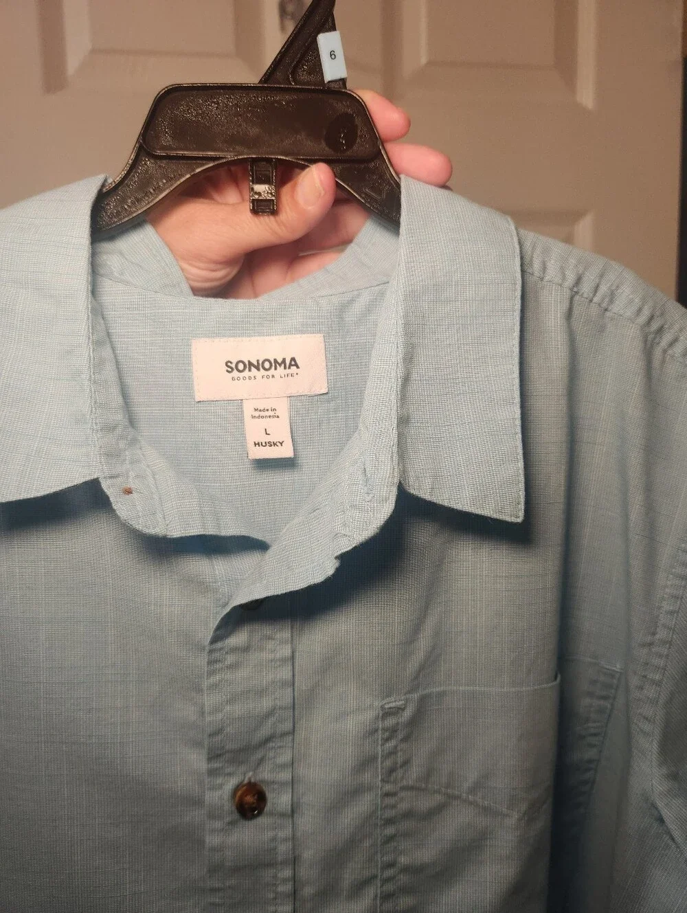 Boys Short Sleeve Button Down EUC L Husky